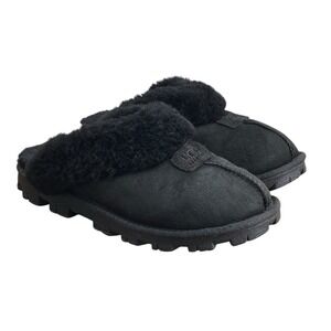 UGG Australia Black Coquette Sheepskin Slipper‎ Women's Size 5